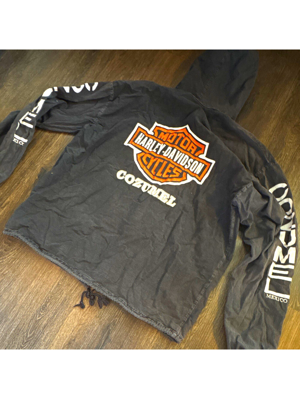 Vintage Harley-Davidson Cozumel Mexico Black Beach Jacket hoodie zipper XL